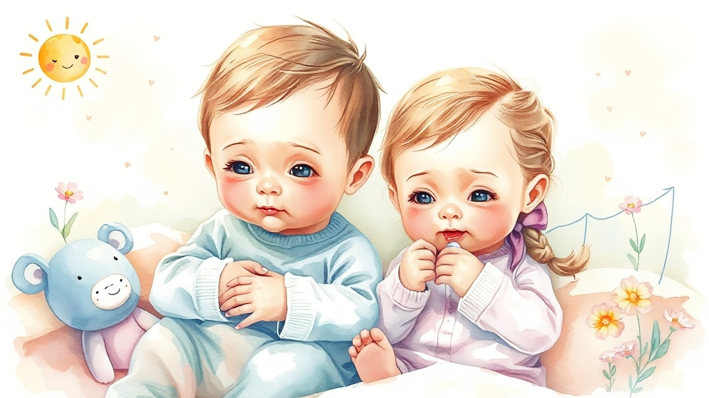 생후 4개월 아기 뒤집기: 시기, 방법, 안전하게 돕는 법 7 평균 신장, 체중, 수유량 (watercolor 스타일)