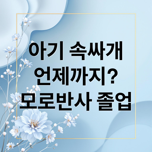 신생아 속싸개, 언제까지? 모로반사부터 졸업까지 완벽 가이드