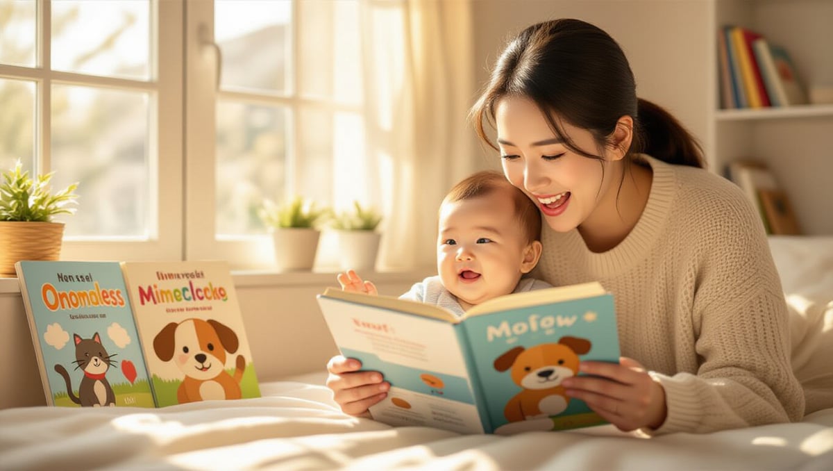 0-12개월 아기 첫 그림책: 언어 발달, 오감 자극 완벽 가이드 4 🗣️ 의성어·의태어, 아기 언어 발달의 마법