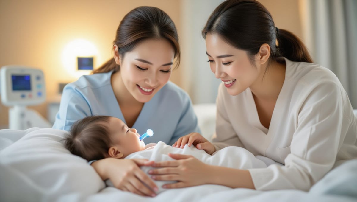 신생아 황달 원인부터 대처법까지, 부모가 꼭 알아야 할 모든 것 6 🏥 병원에서 받는 신생아 황달 진단 및 치료