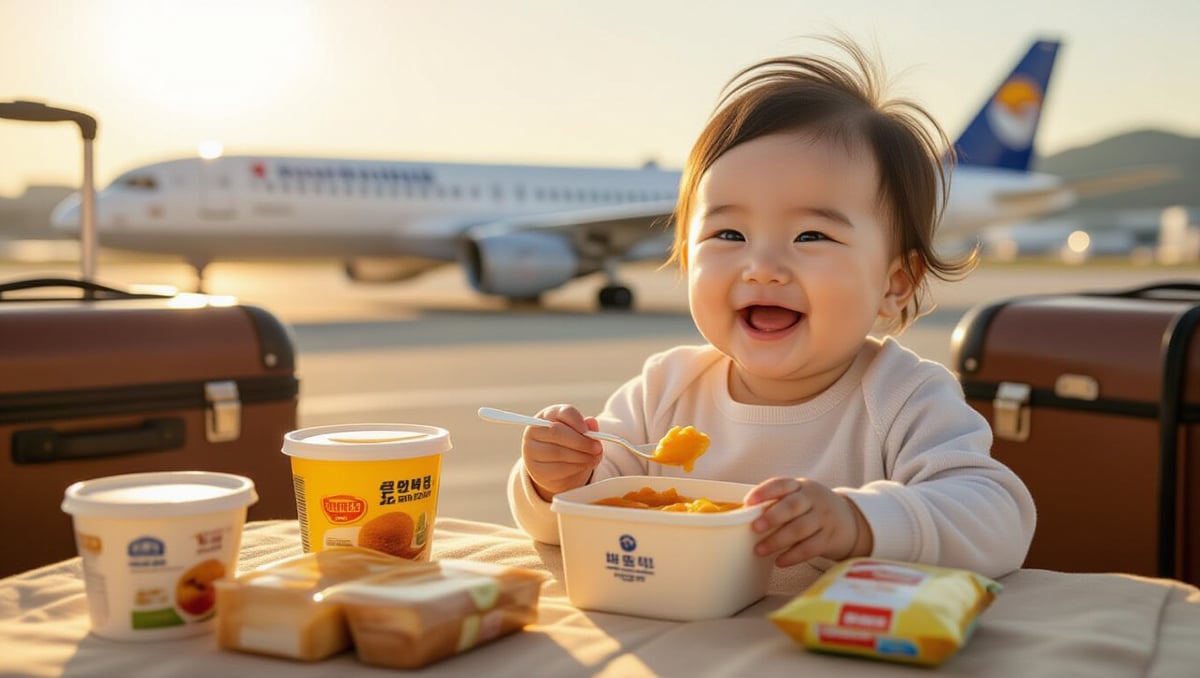 돌 전 아기 해외여행 준비물: 기내부터 여행지까지 완벽 가이드 6 🍼 이유식 & 식사, 걱정 없이 준비해요