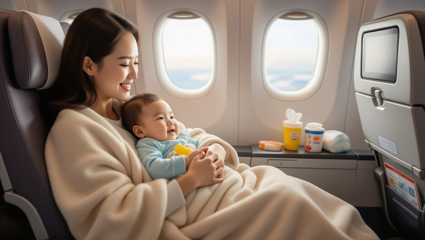 돌 전 아기 해외여행 준비물: 기내부터 여행지까지 완벽 가이드 3 ✈️ 기내에서 아기가 편안하게!
