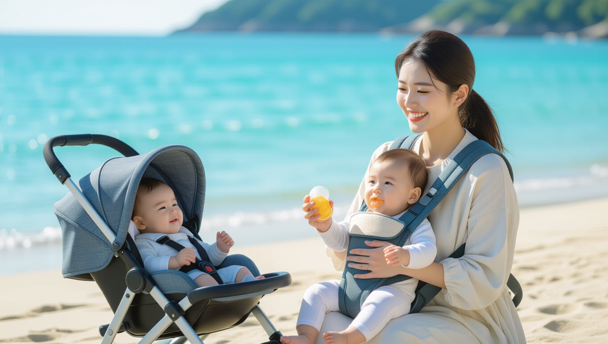 돌 전 아기 해외여행 준비물: 기내부터 여행지까지 완벽 가이드 4 🏖️ 여행지에서 빛나는 아기 용품