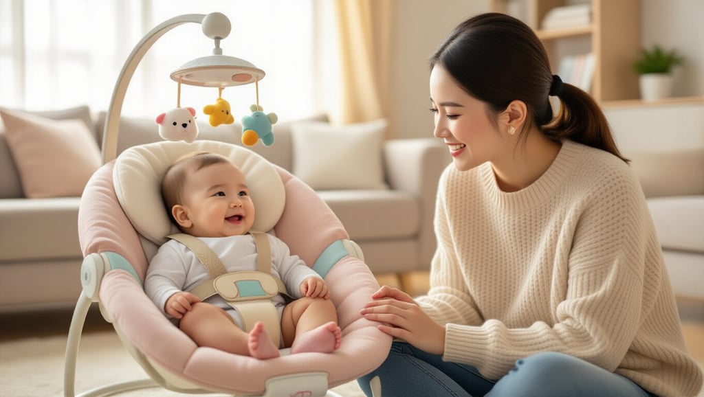 💖 바운서의 다각적 활용법: 수면 유도부터 식사 보조까지