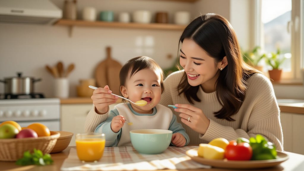 13개월 아기 발달 총정리: 유아식 전환부터 놀이까지 핵심 가이드 4 🍽️ 이유식에서 유아식으로! 성공적인 전환 가이드